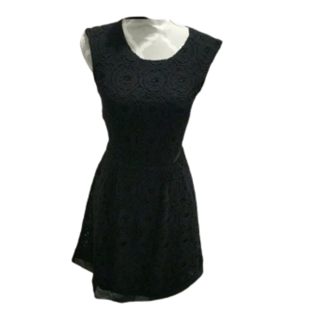 UO Kimchi blue black lace and crocheted type dress